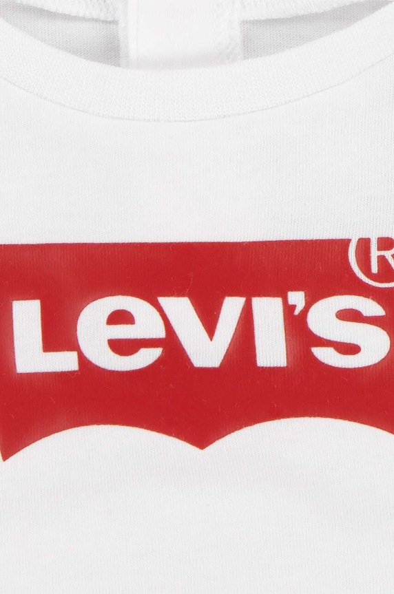 Pamučna majica kratkih rukava za bebe Levi's BATWING TEE bijela 1EK825