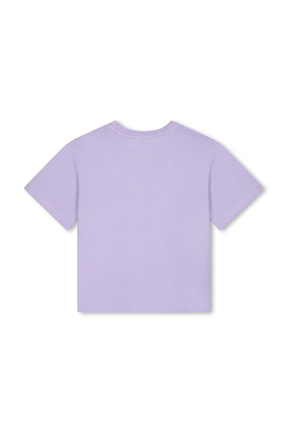 Kenzo Kids t-shirt bawełniany dziecięcy K60704.114.150 fioletowy AW24