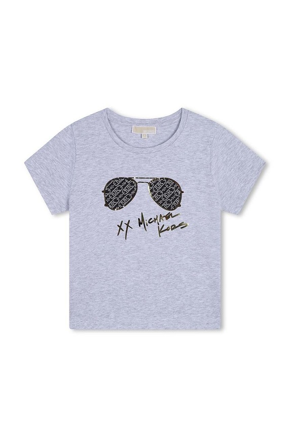 Michael Kors tricou de bumbac pentru copii print gri R30141.86.108