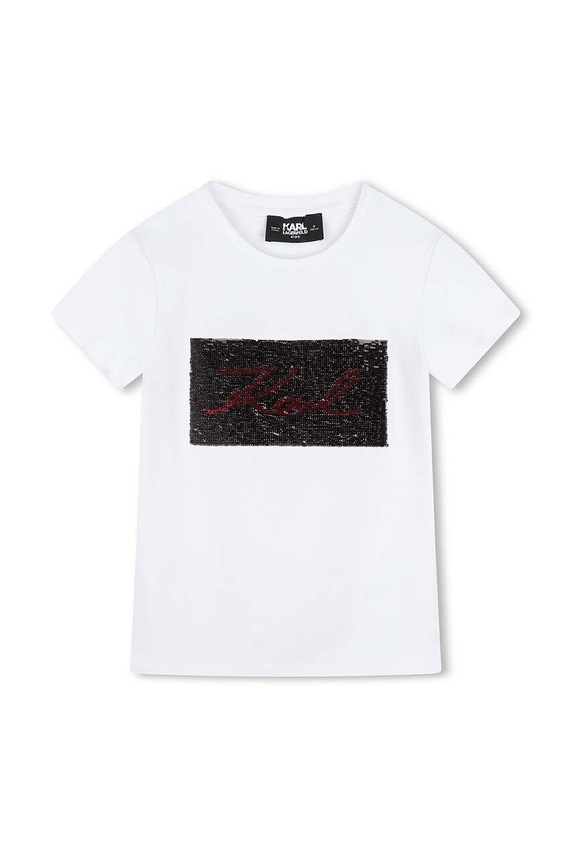 Детская футболка Karl Lagerfeld Z30210.156.162 белый AW24