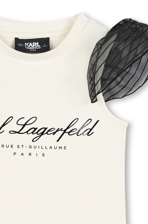 Κοριτσίστικα Παιδικό μπλουζάκι Karl Lagerfeld Z30299.156.162 μπεζ