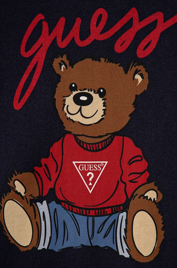 Dječaci Dječja pamučna majica kratkih rukava Guess H4BJ06.I3Z14.9BYH mornarsko plava