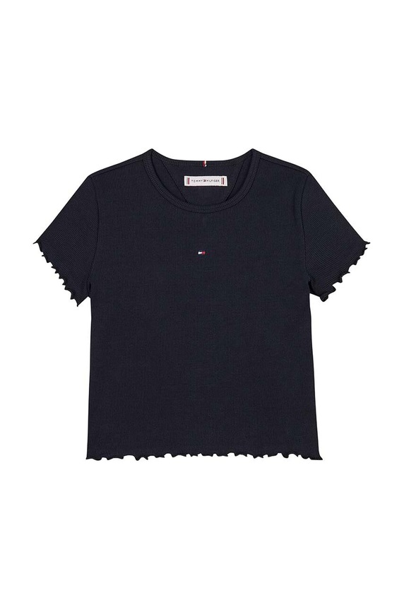 Dětské bavlněné tričko Tommy Hilfiger KG0KG08138.9BYH.104.122 námořnická modř AW24