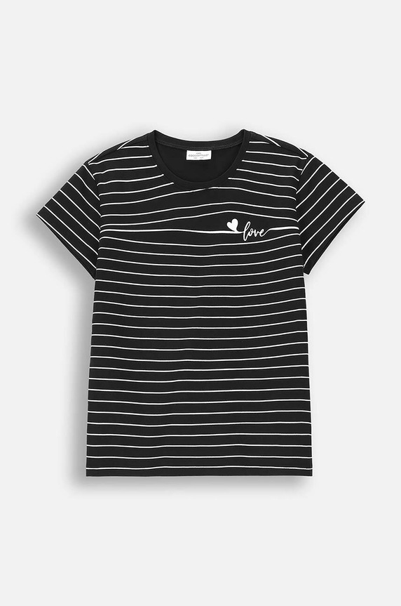 Coccodrillo t-shirt dziecięcy z elastanem czarny ZC4143213VGA