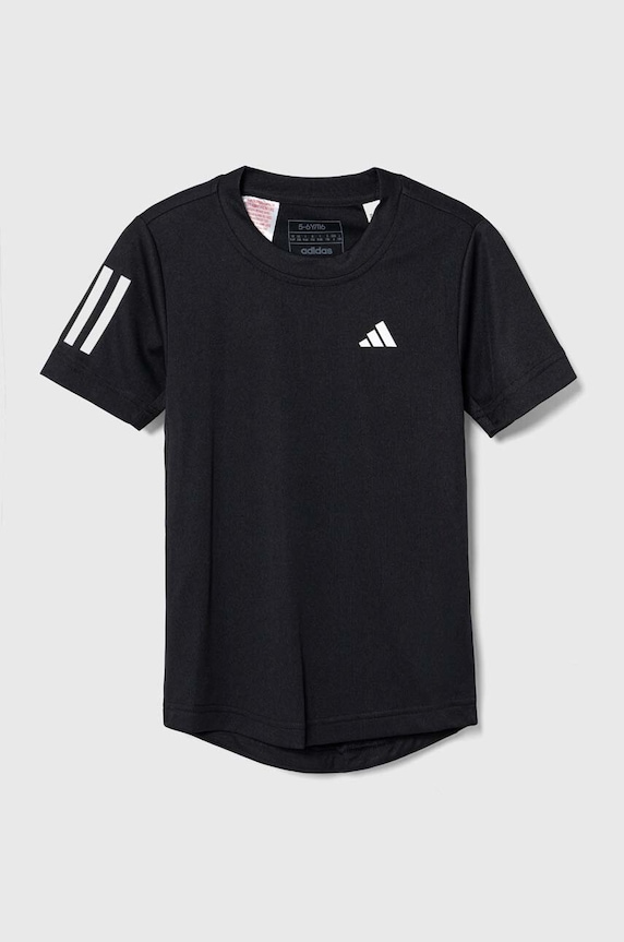 Dětské tričko adidas Performance B CLUB 3STR TEE kulatý černá HR4229