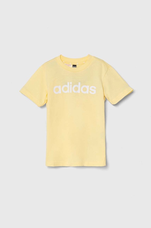 adidas gyerek pamut póló LK LIN CO TEE IW0875 sárga AW24