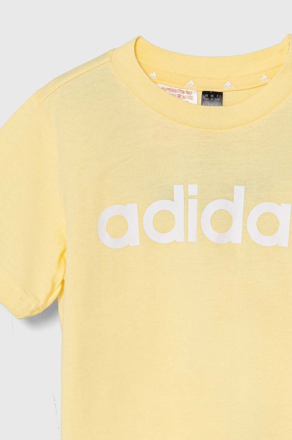 adidas gyerek pamut póló LK LIN CO TEE sárga IW0875