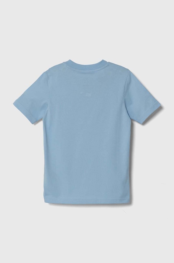 Хлопчик Дитяча бавовняна футболка adidas U BL TEE IX9570 блакитний