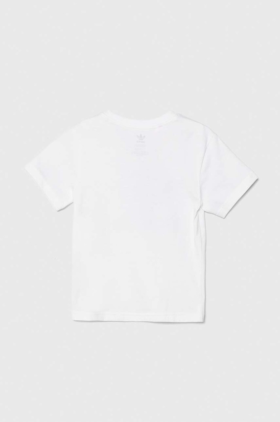Хлопчик Дитяча бавовняна футболка adidas Originals TREFOIL TEE JE0516 білий