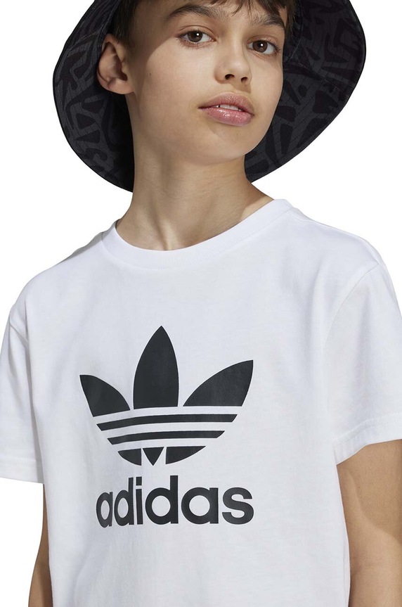 Дитяча бавовняна футболка adidas Originals TREFOIL TEE JE0516