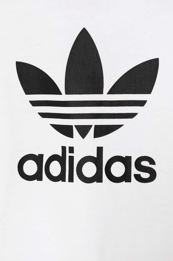 Дитяча бавовняна футболка adidas Originals TREFOIL TEE білий JE0516