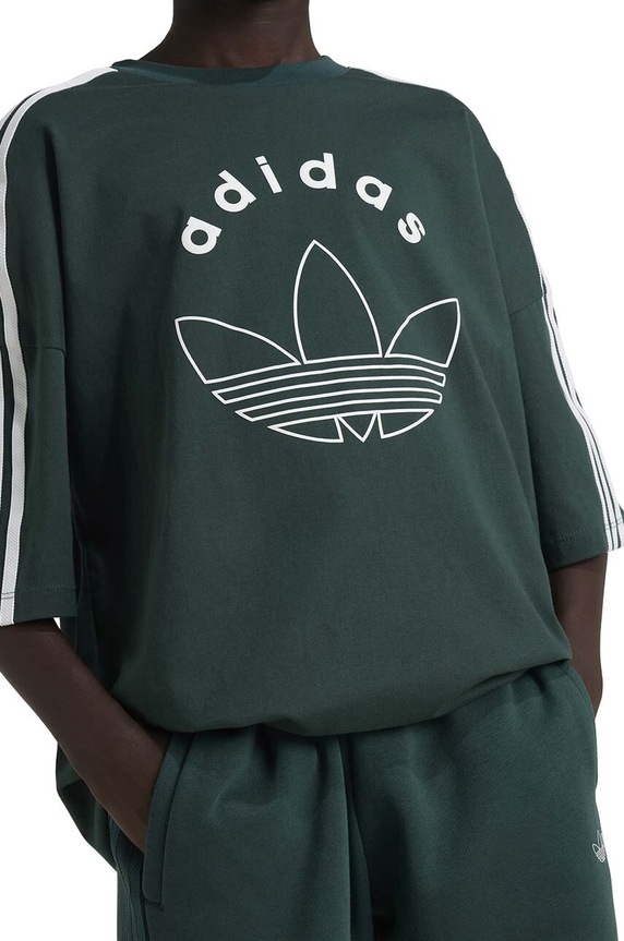 Dječja pamučna majica kratkih rukava adidas Originals TEE IY9545 zelena