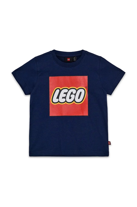 Lego t-shirt bawełniany dziecięcy LWTANO 631 nadruk granatowy 12011363