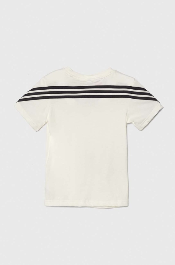 Detské bavlnené tričko adidas I DY MM T IW0661 béžová AW24