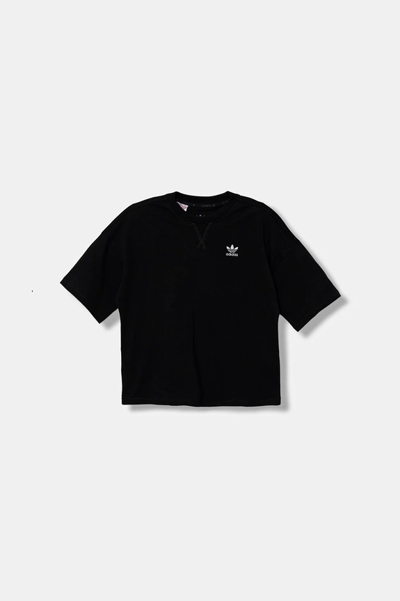 Παιδικό βαμβακερό μπλουζάκι adidas Originals TEE IW3507 μαύρο AW25