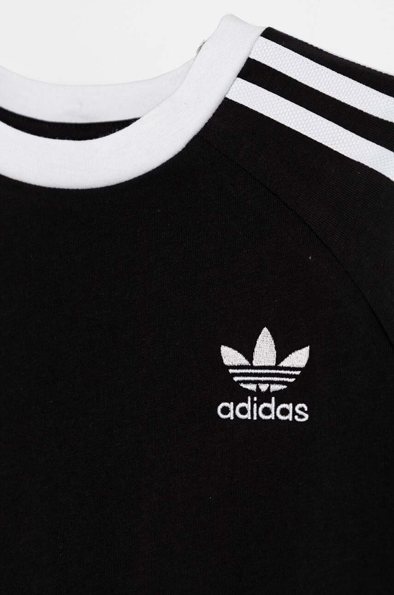CHLAPEC Dětské bavlněné tričko adidas Originals 3STRIPES TEE IX7626 černá