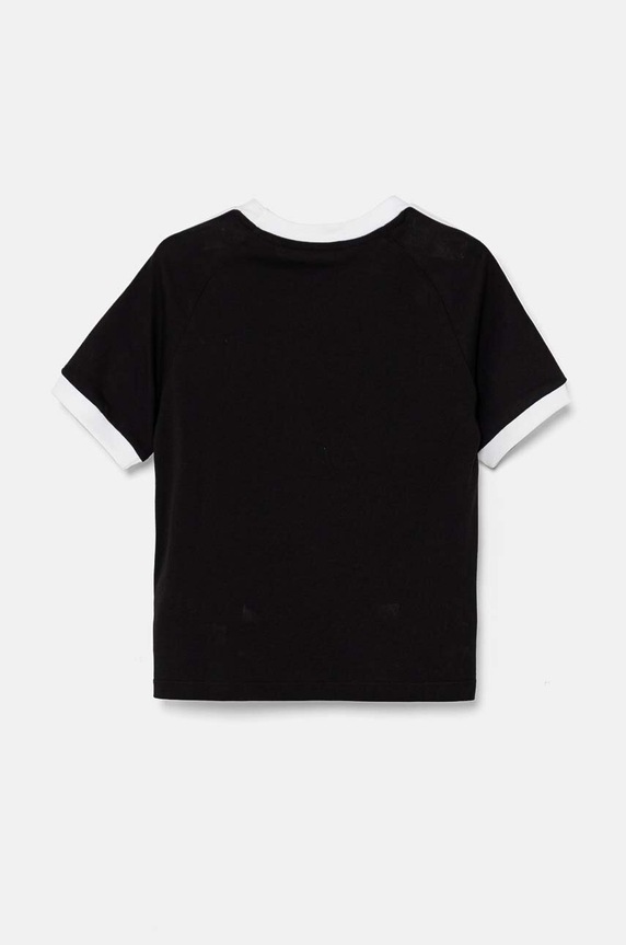 Dětské bavlněné tričko adidas Originals 3STRIPES TEE černá IX7626