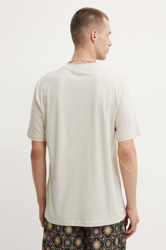 Îmbrăcăminte Samsoe Samsoe tricou din amestec de in SAADRIAN M24100073 bej