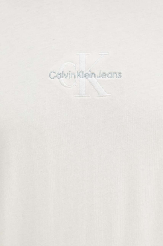 Calvin Klein Jeans t-shirt bawełniany beżowy J30J325649