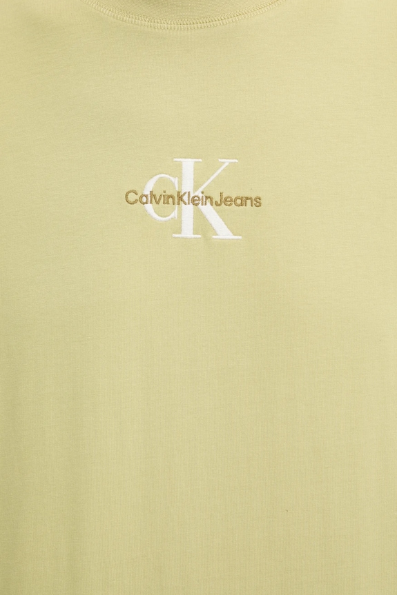 Bavlněné tričko Calvin Klein Jeans J30J325649 zelená