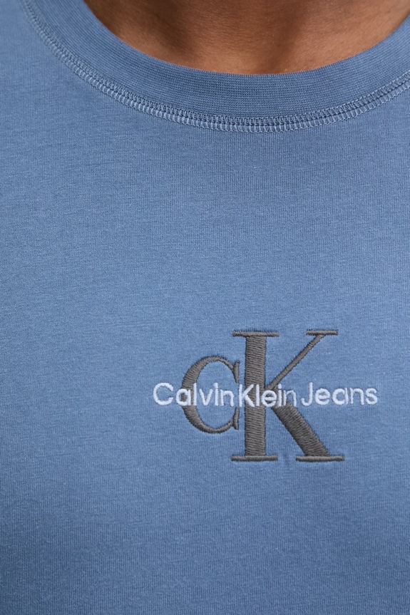 Bavlněné tričko Calvin Klein Jeans modrá J30J325649