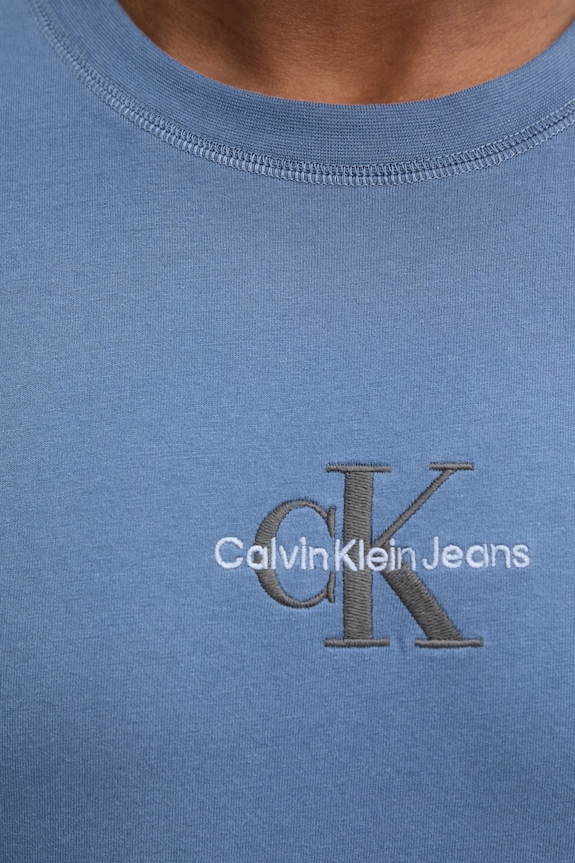 Bavlněné tričko Calvin Klein Jeans modrá J30J325649