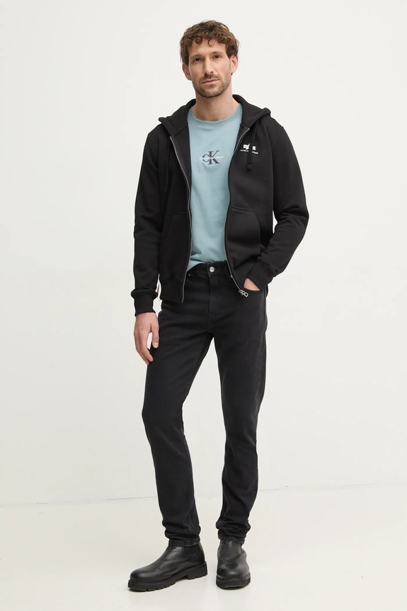 Calvin Klein Jeans pamut póló J30J325649 kék SS25