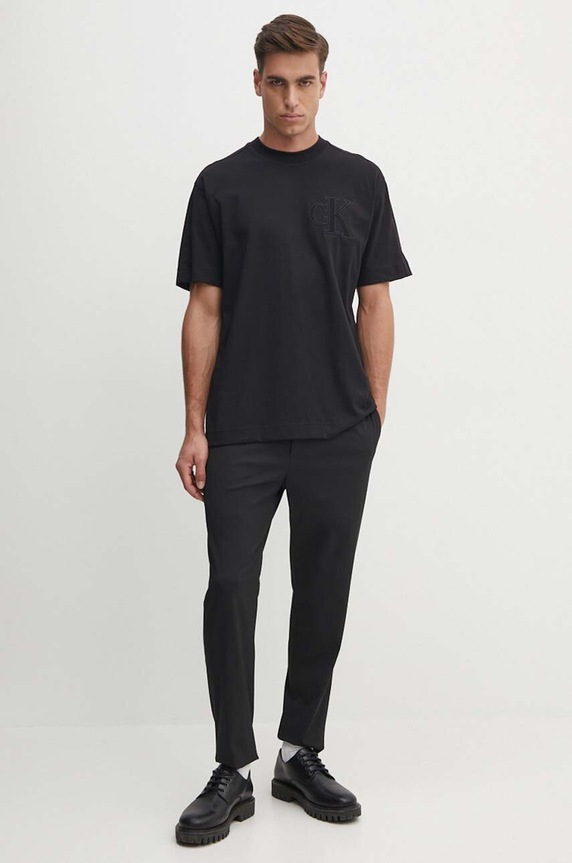 Calvin Klein Jeans t-shirt bawełniany J30J325657 czarny AW24