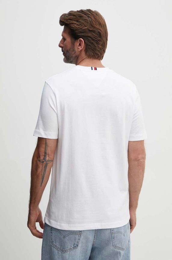 Odzież Tommy Hilfiger t-shirt bawełniany MW0MW33691 biały