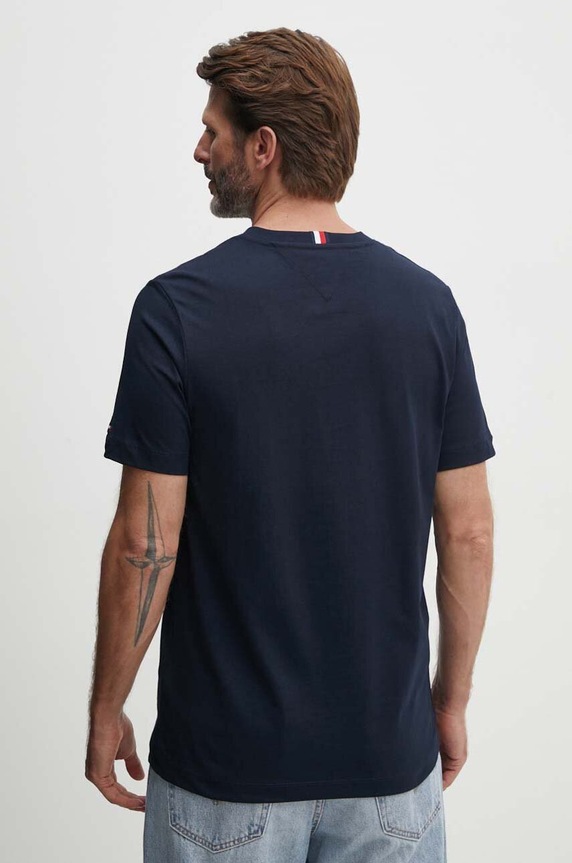 Odzież Tommy Hilfiger t-shirt bawełniany MW0MW33691 granatowy