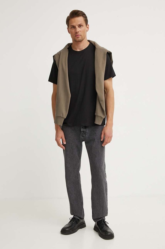 Les Deux tricou din bumbac LDM101179 negru AW24