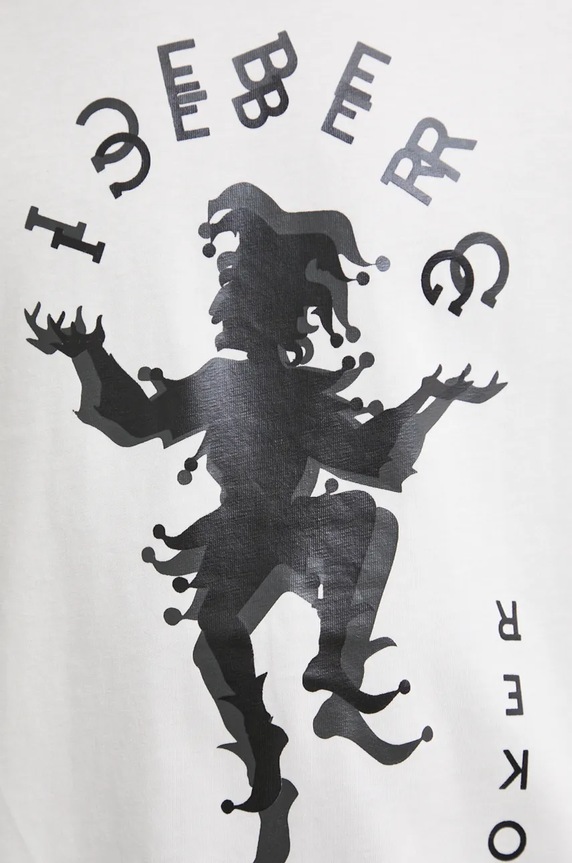 Iceberg t-shirt bawełniany F022.6327 beżowy