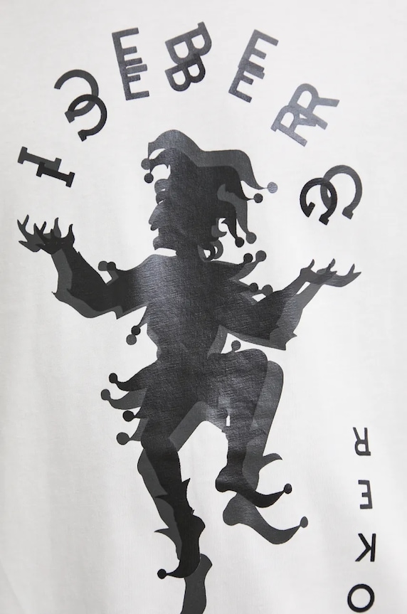 Iceberg t-shirt bawełniany F022.6327 beżowy