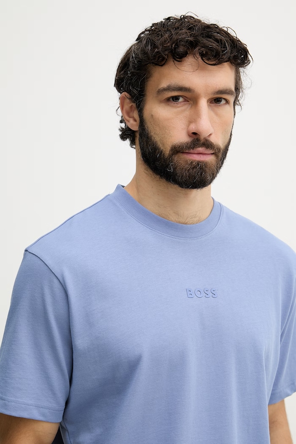 BOSS Green tricou bărbătesc din bumbac Tee 10 albastru 50519368