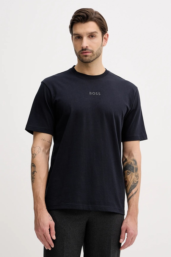BOSS Green tricou bărbătesc bumbac Tee 10 bleumarin 50519368