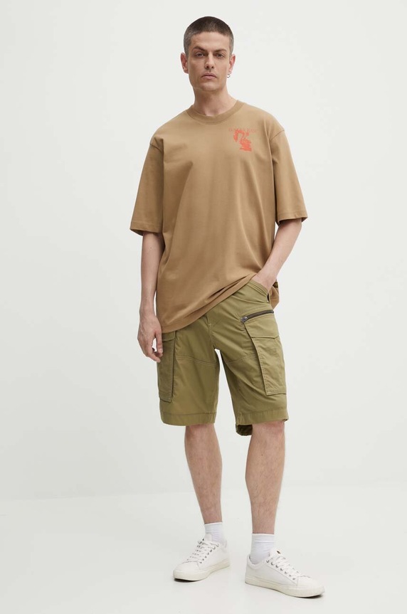 G-Star pamut póló D24691.C784 bézs AW24