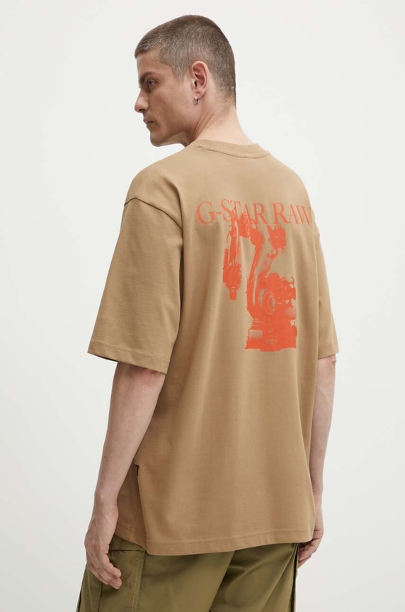 G-Star pamut póló bézs D24691.C784