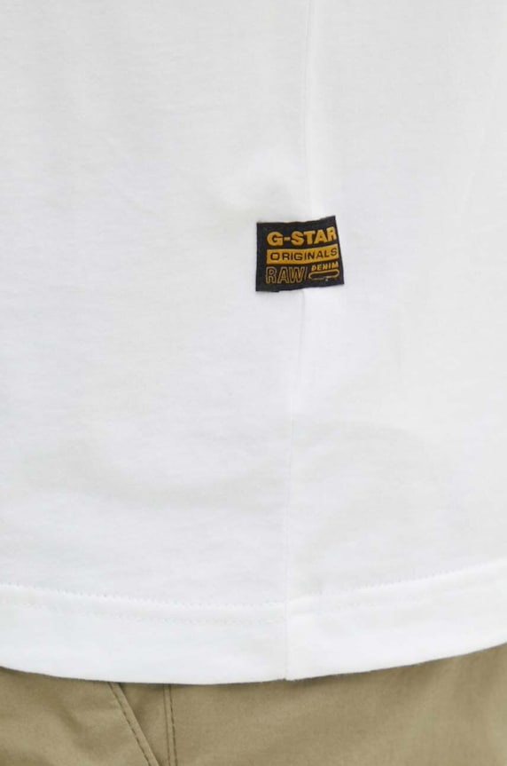 Bavlněné tričko G-Star D24681.336 bílá