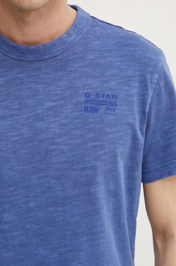 G-Star t-shirt bawełniany D24688.B256 niebieski