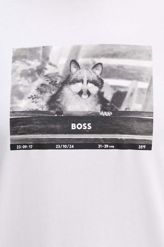 Bavlněné tričko Boss Orange 50522894 bílá