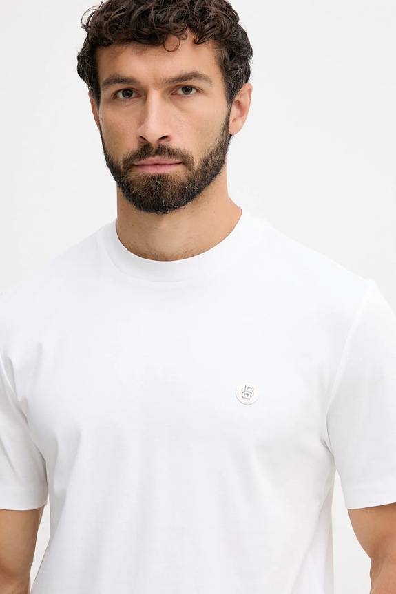 BOSS tricou din bumbac C-Taut 01 alb 50520298