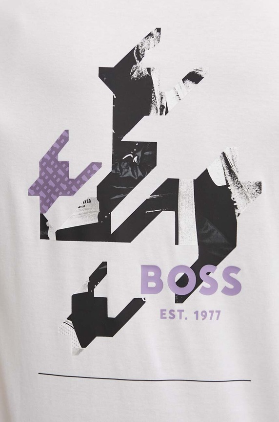 BOSS t-shirt bawełniany 50521209 biały