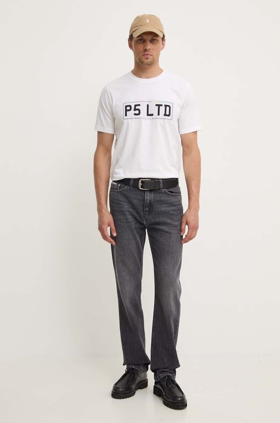 Bavlněné tričko PS Paul Smith M2R.011R.NP4693 bílá AW24
