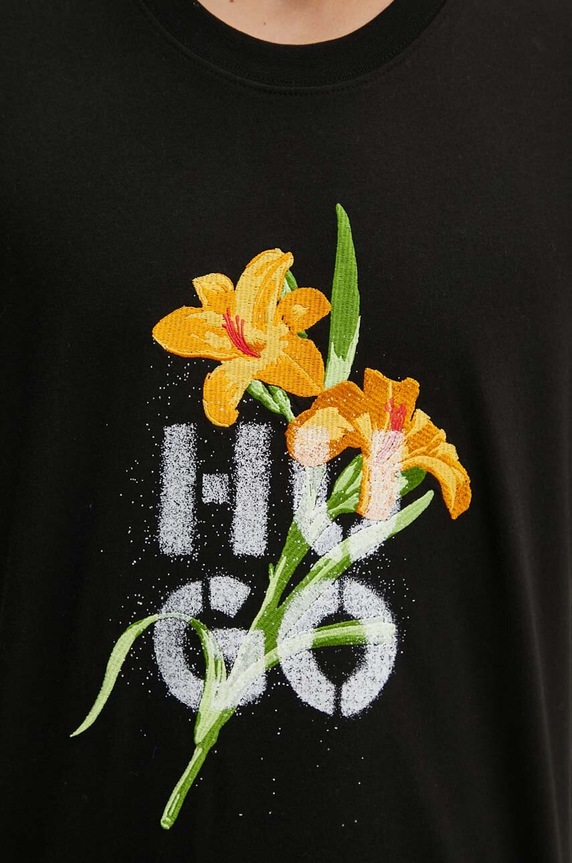 HUGO t-shirt bawełniany 50517841 czarny