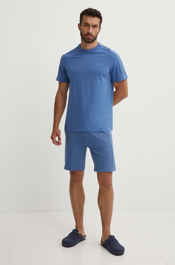 HUGO t-shirt lounge 50520480 niebieski SS25