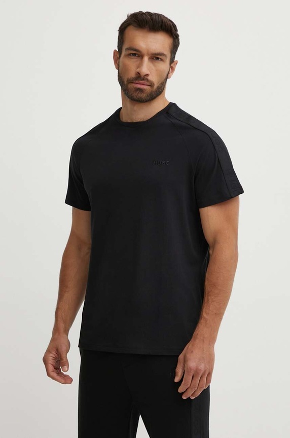 HUGO t-shirt lounge z elastanem czarny 50520480