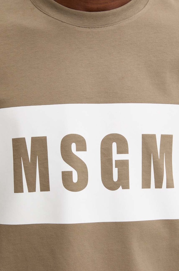 Bavlnené tričko MSGM 3740MM520.247798 zelená