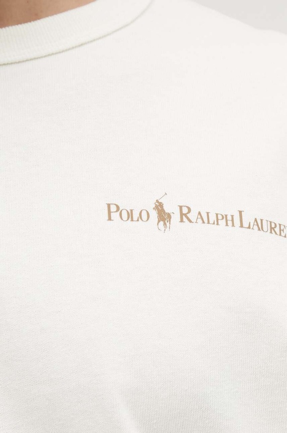 Памучна тениска Polo Ralph Lauren 710950133 бежов