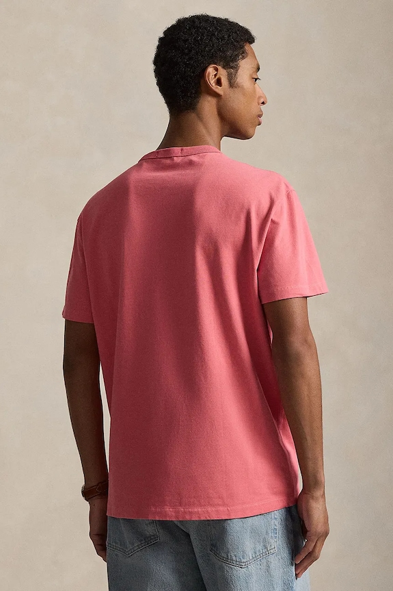 Bavlněné tričko Polo Ralph Lauren 710916698 růžová SS26