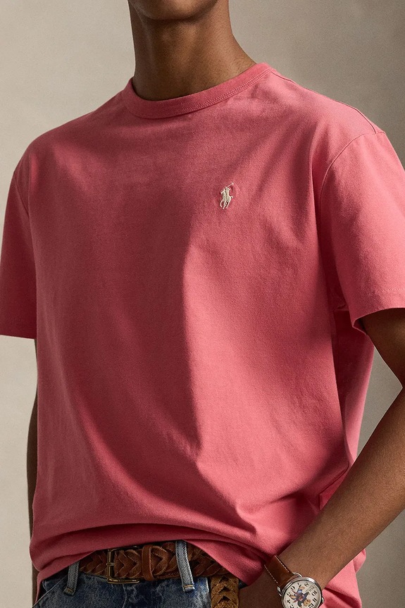 Bavlněné tričko Polo Ralph Lauren růžová 710916698